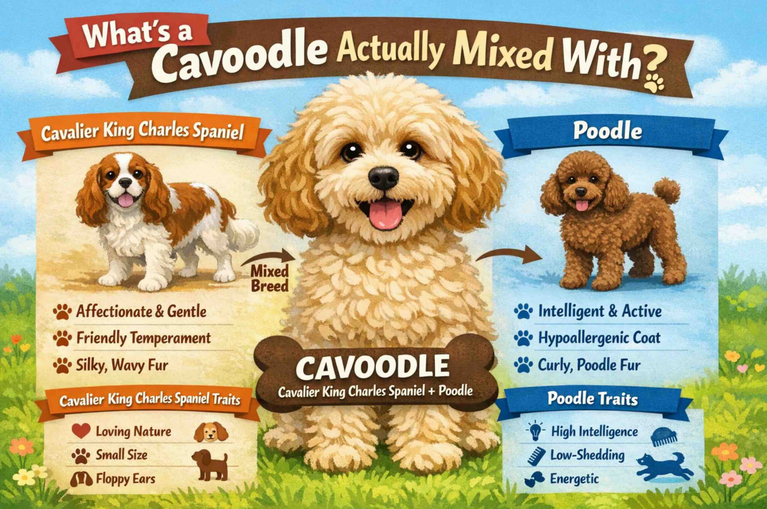 what a cavoodle is mixed with infographic
