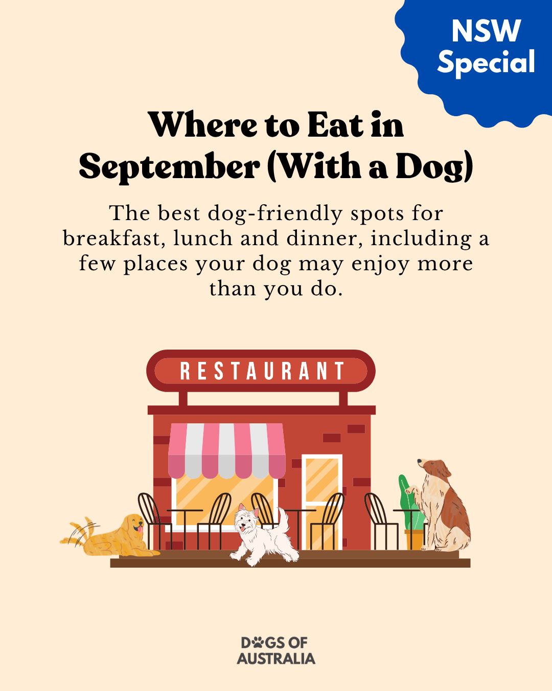 Where to Eat in September (With a Dog) *NSW Special* Puppy menu at Central Park Cafe in Maitland